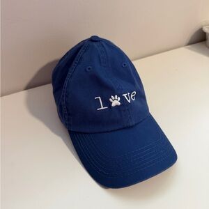 Blue Kids Cap with Love Paw Design